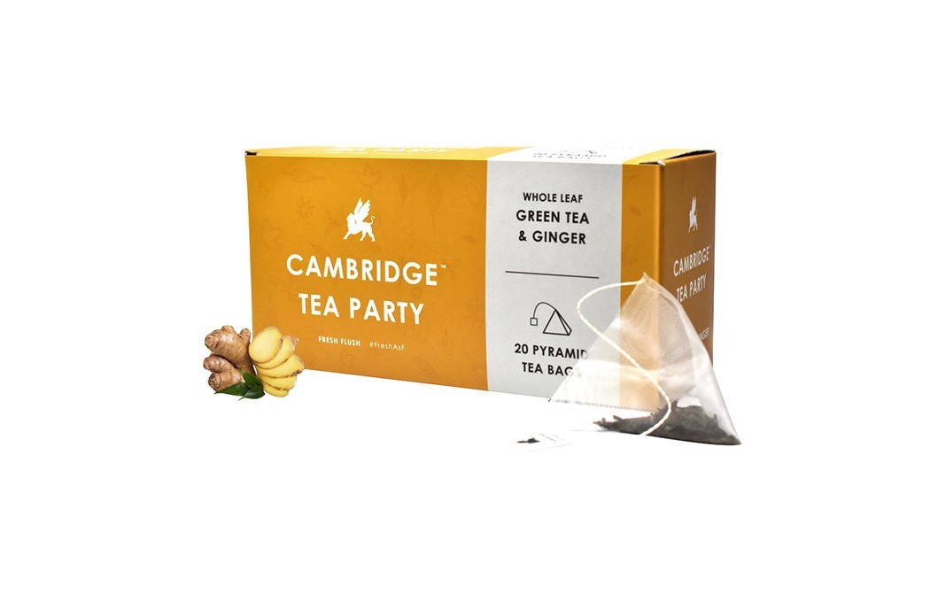 Cambridge Tea party Whole Green Tea & Ginger    Pack  20 pcs